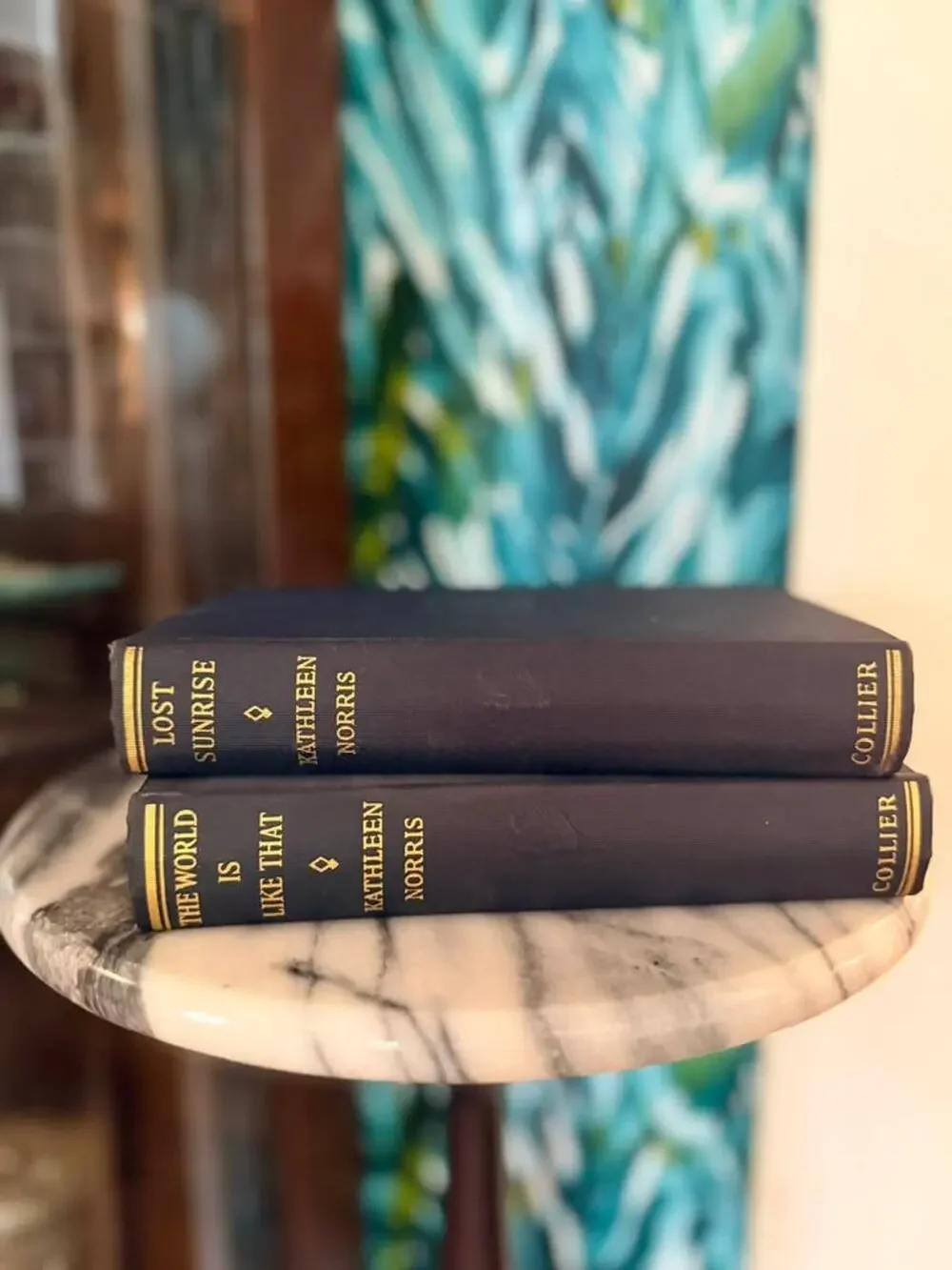 Vintage 1930s Gold Gilded Book Set, 1939 Kathleen Norris Hardcover Book Set